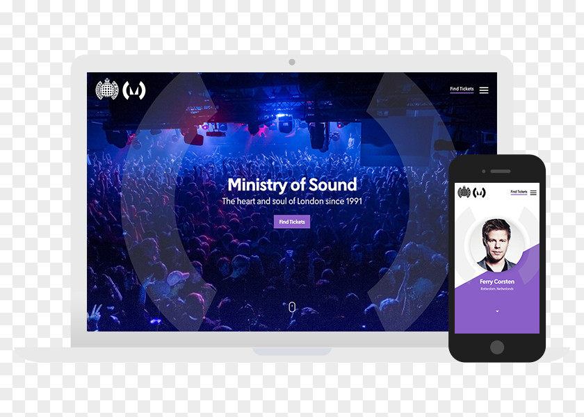 Ministry Of Sound Multimedia Responsive Web Design Handheld Devices PNG