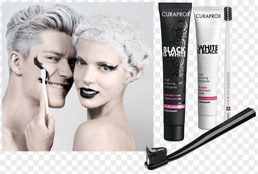 Toothpaste CURAPROX White Is Black + Toothbrush Set Human Tooth PNG