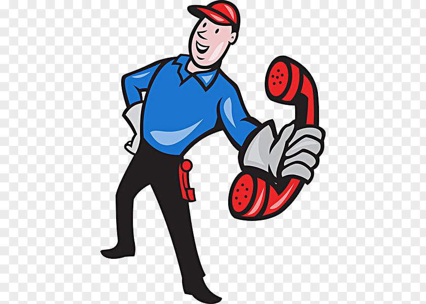 The Man On Phone Telephone Lineworker Royalty-free Illustration PNG