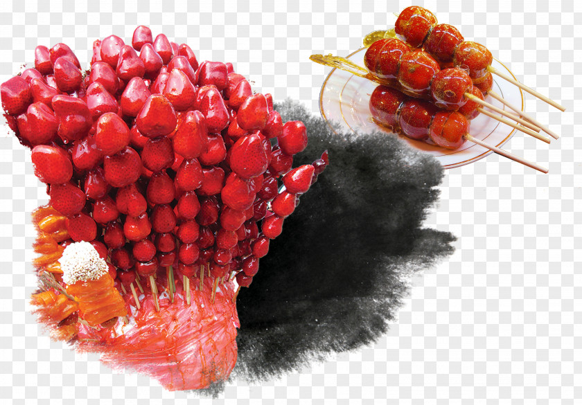 Bingtanghulu Crispy Sugar-Coated Fruit On A Stick Beijing Tanghulu Poster PNG