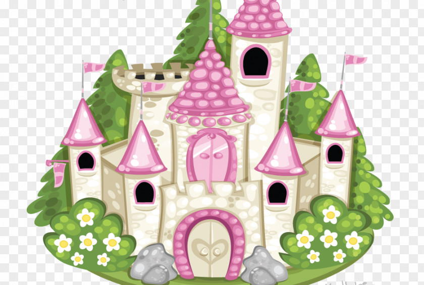 Castle Princess Greeting & Note Cards Birthday Fairy Tale Christmas PNG