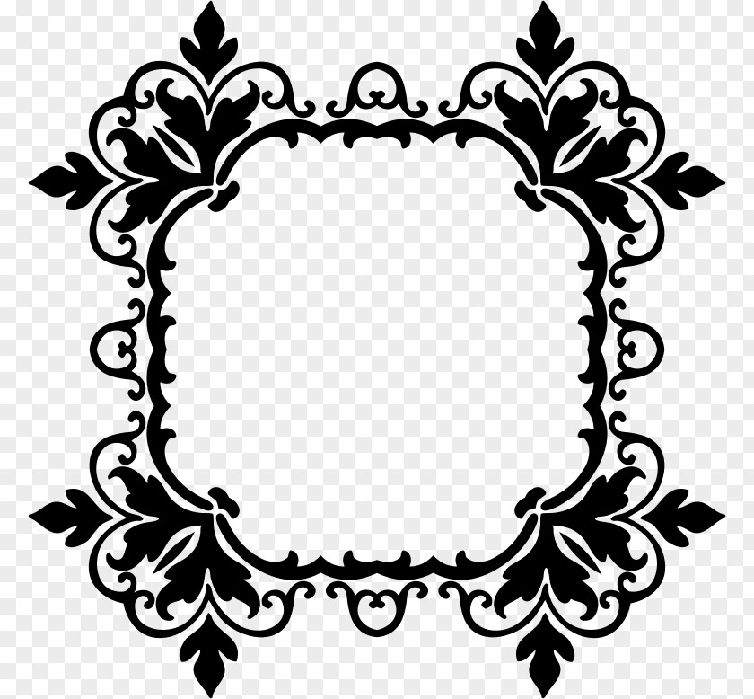 Picture Frames Damask Clip Art PNG