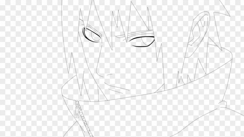 Sasuke Head Drawing Line Art Cartoon Eye Sketch PNG