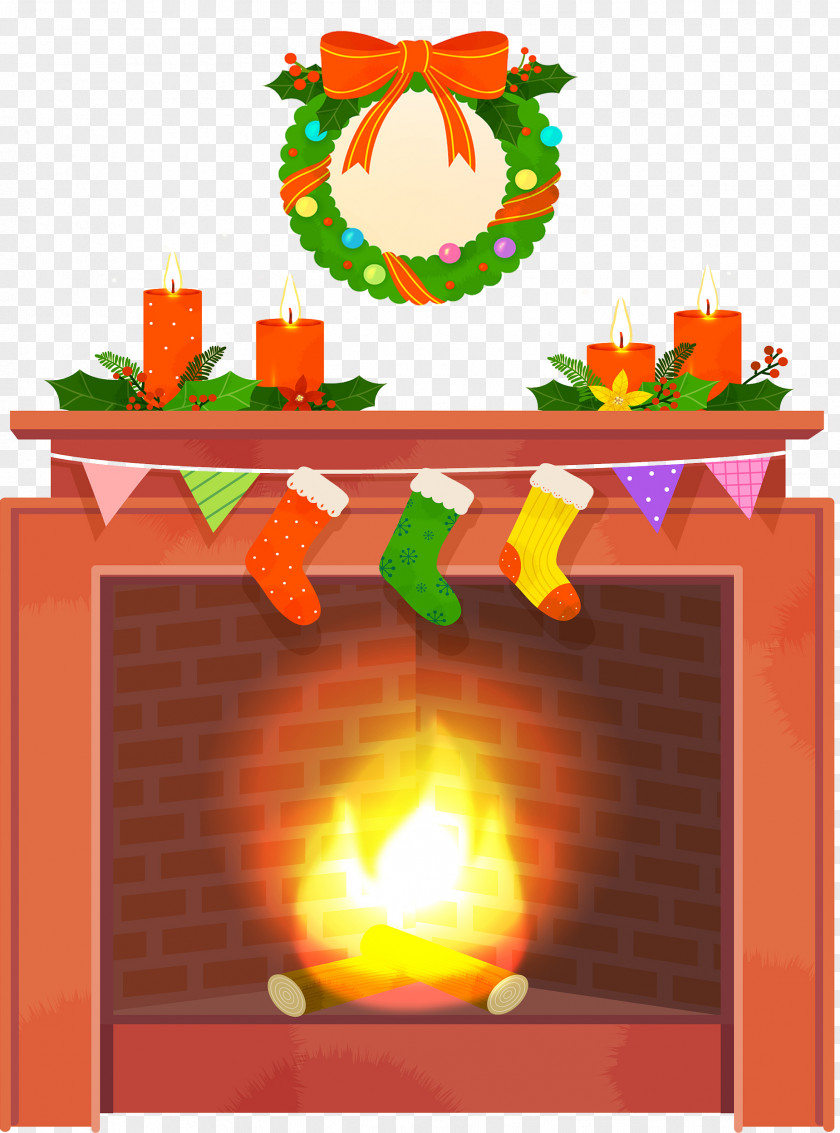 Christmas Eve Fireplace Fire Flame Computer File PNG
