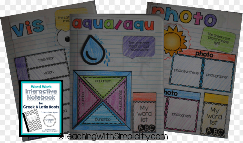 Foldables For Language Arts Vocabulary Word Root English PNG