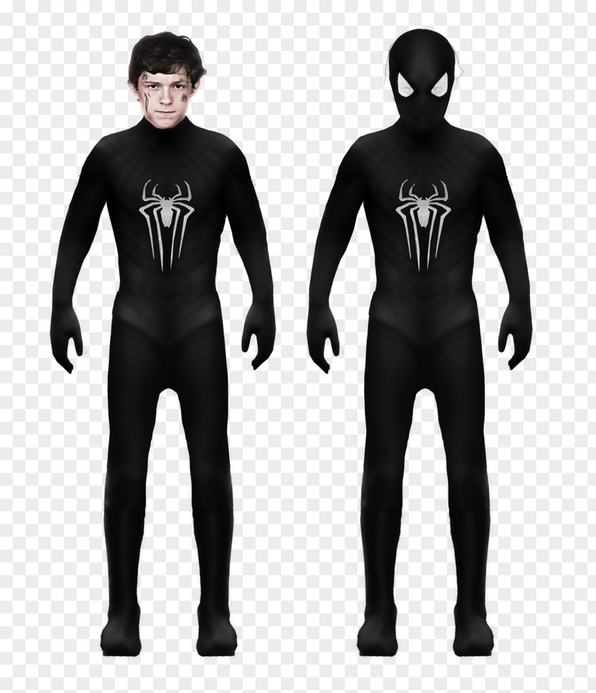 Spider Man Black Spider-Man Los Angeles Police Department Skin Wetsuit PNG