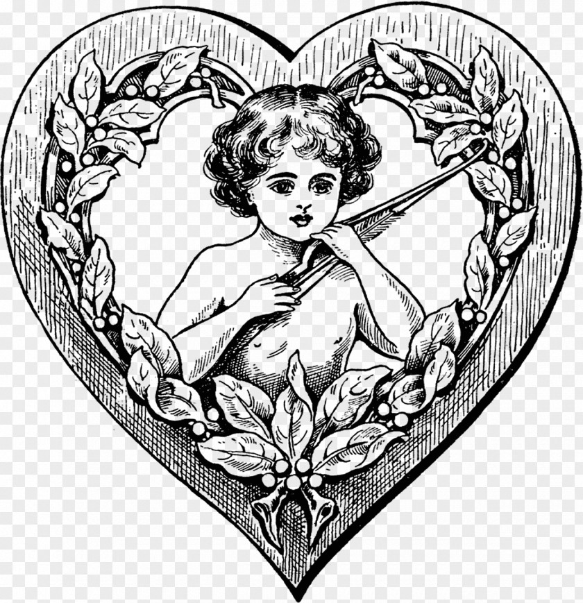 Cupid Heart Clip Art PNG