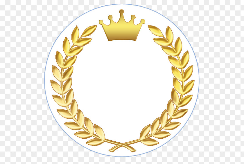 Gold Laurel Wreath Award PNG