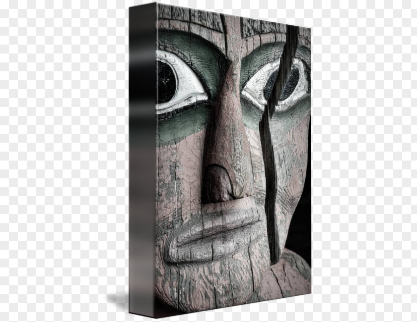 Totem Pole Wrangell Sculpture Gallery Wrap Canvas PNG