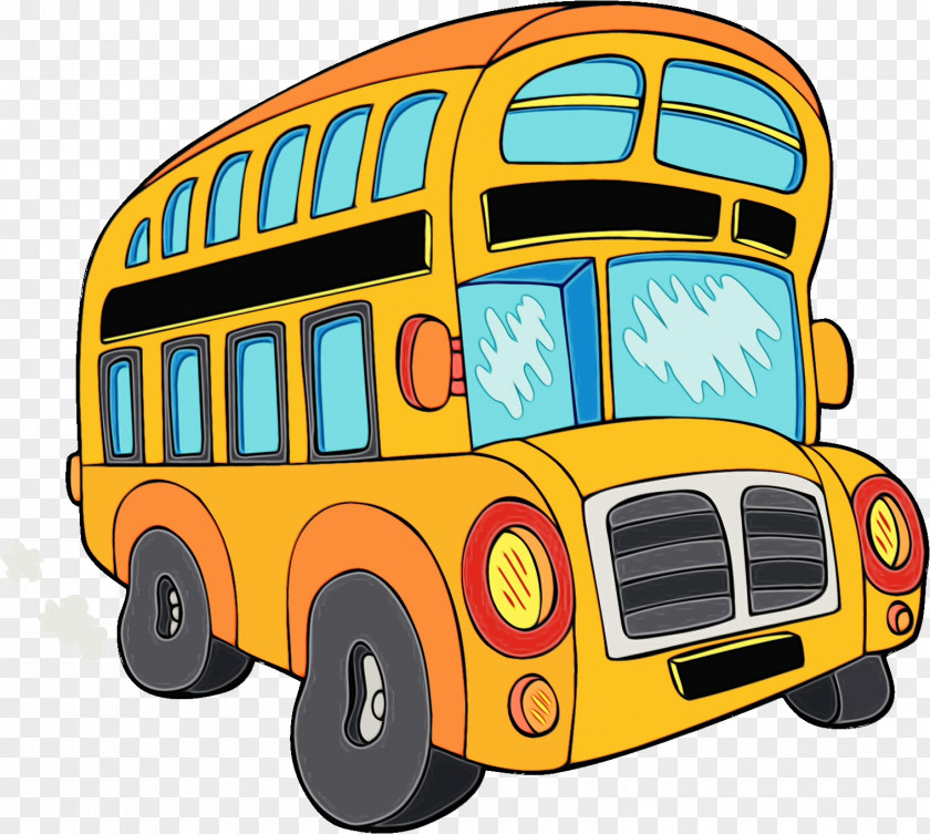 Toy Vehicle Model Car Cartoon School Bus PNG