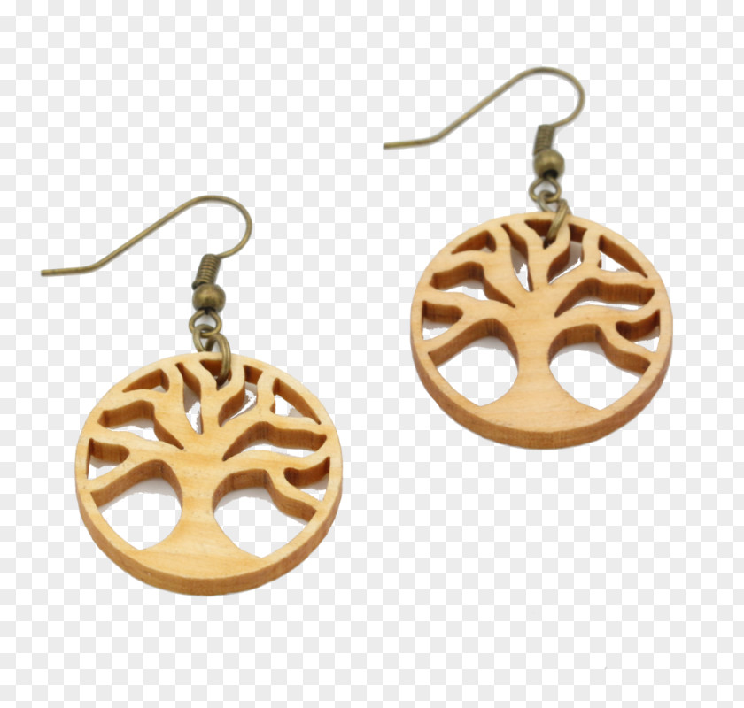 Tree Earring Of Life Wood Sacred Geometry PNG