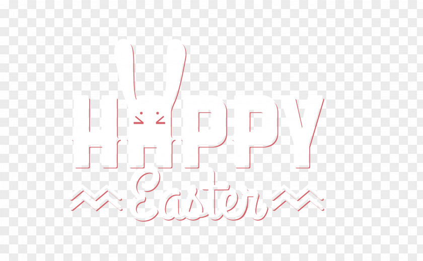 White Easter Bunny WordArt Logo Brand Pattern PNG