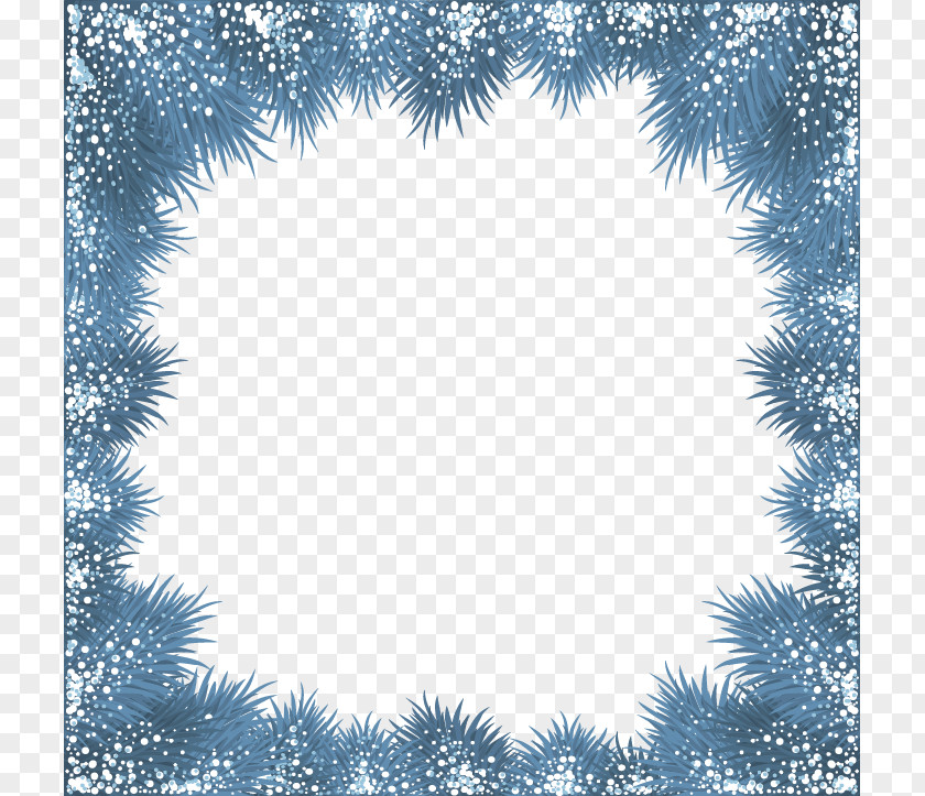 Abstract Branch Border Pattern Christmas Snowflake Photography Illustration PNG