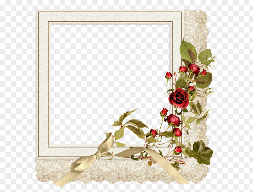 Rectangle Flower Photo Frame PNG