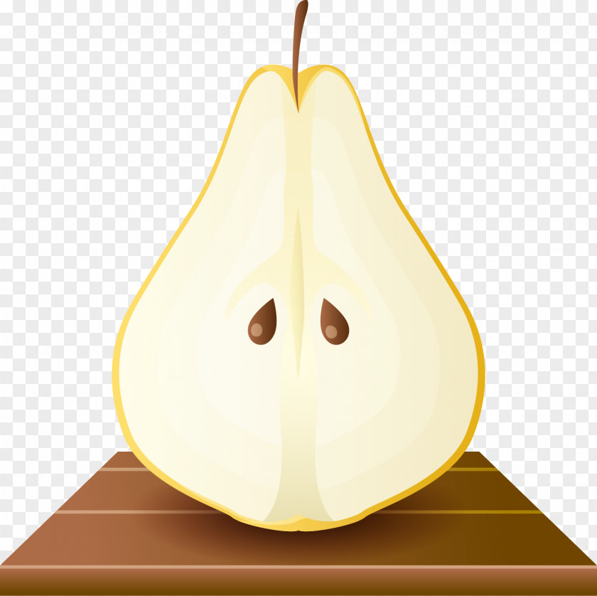 Vector Pear Cut Pear-shaped Fruit Auglis PNG