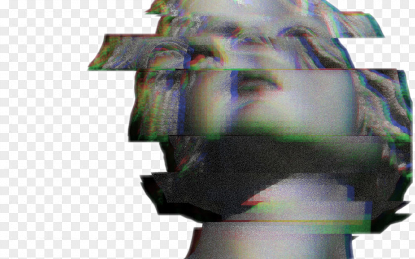 90s Grunge Tumblr Statue Doki Literature Club! Glitch Art Image PNG