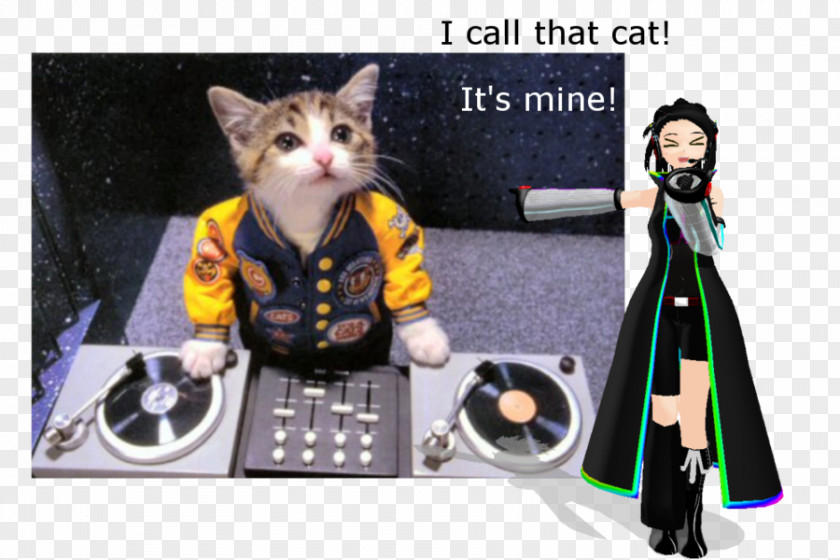 Cat Call Disc Jockey Forced Perspective Photography PNG