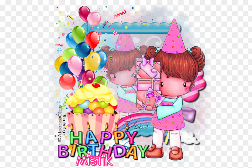 Happy Birthday Glitter Balloon Toddler Pink M Clip Art PNG