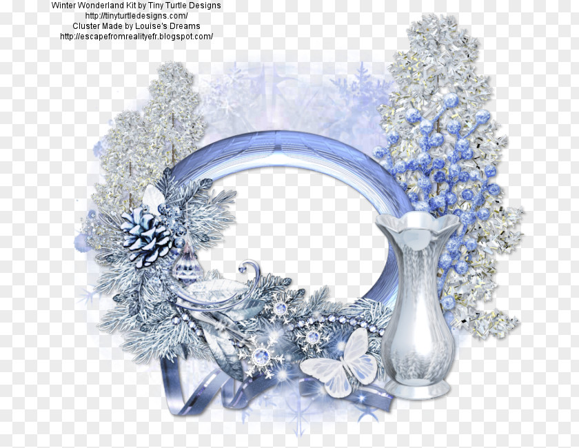 Wonderland Cobalt Blue K.I.T.T. Winter Cluster PNG