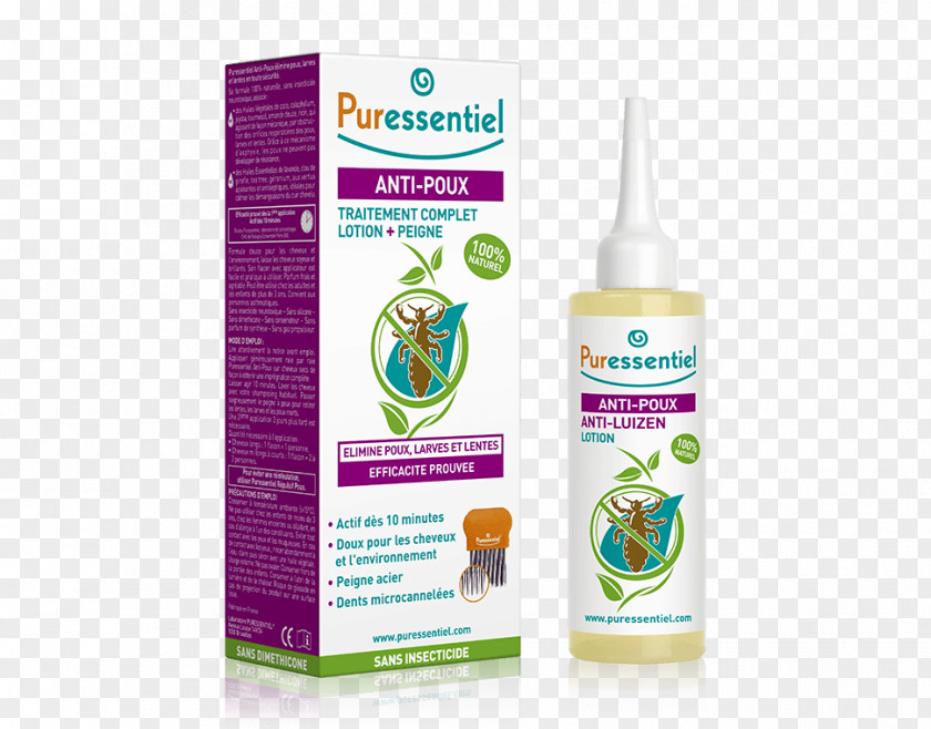 Shampoo Puressentiel Anti-Lice Lotion Head Louse Comb PNG