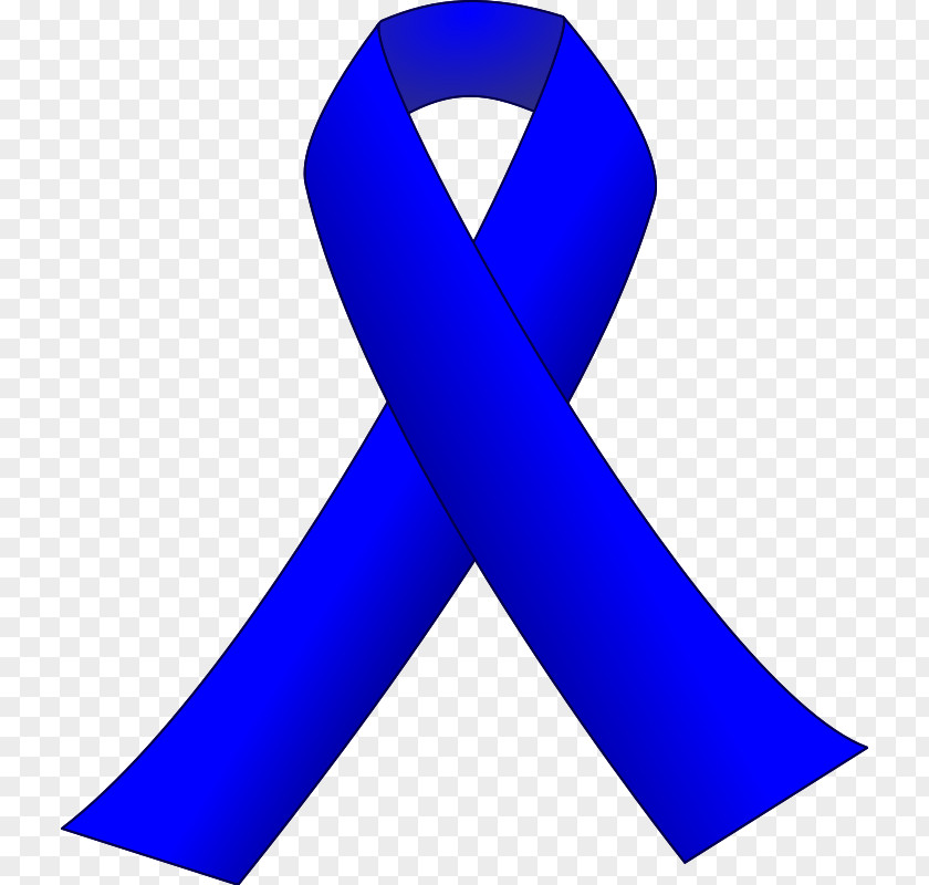 Blue Ribbon Clipart Black Awareness Clip Art PNG