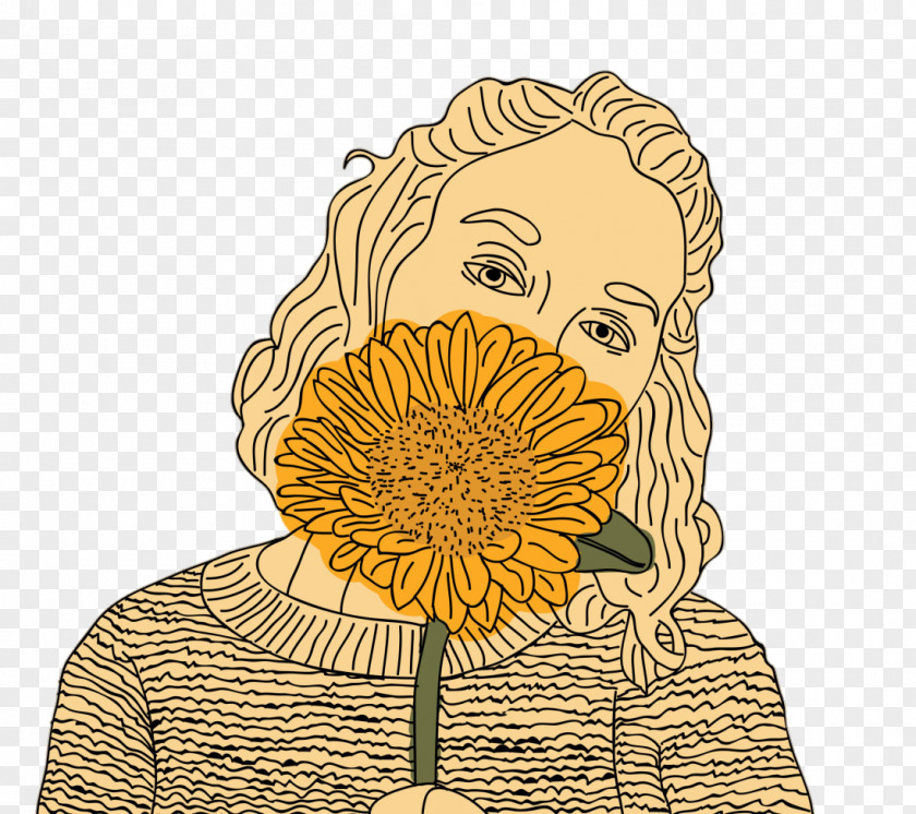 Flower Drawing Art PNG