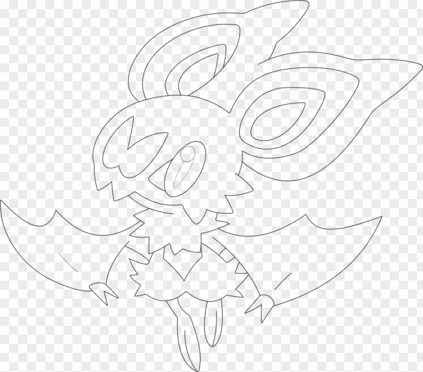 Noibat Noivern Drawing Coloring Book Line Art PNG