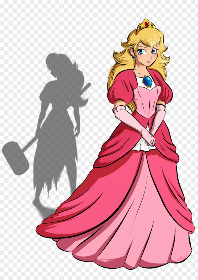 Peach Petals Princess Art Mario Clothing PNG