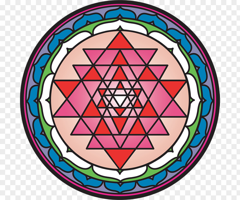 Circle Mandala Meditation Sri Yantra Chakana PNG