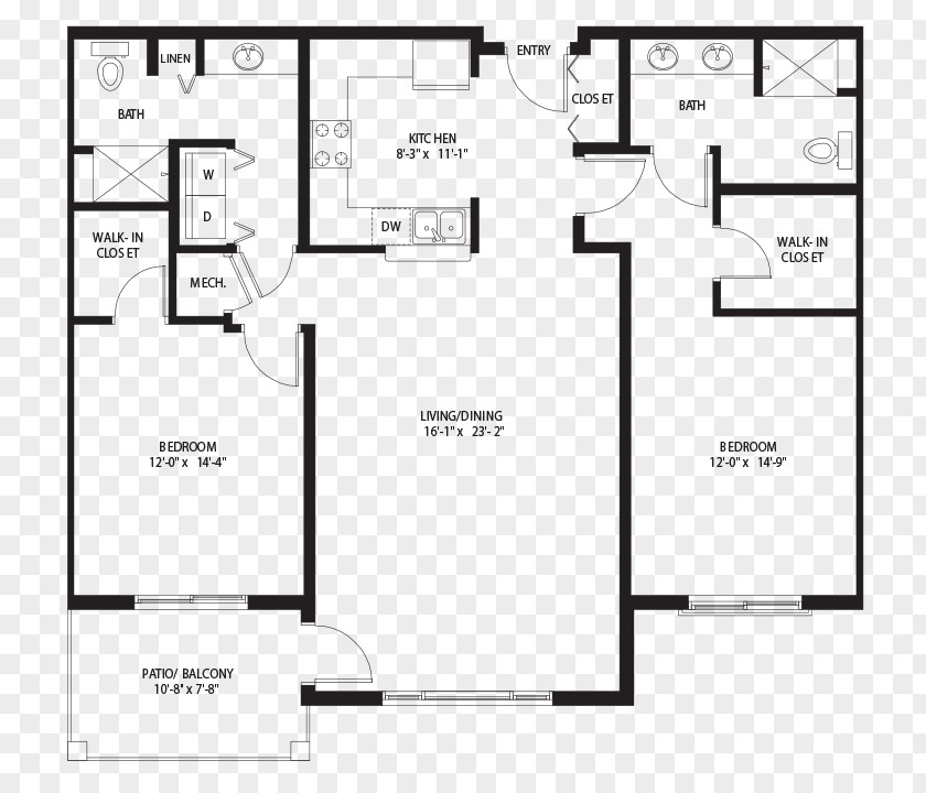 Floor Plan Paper Villa PNG
