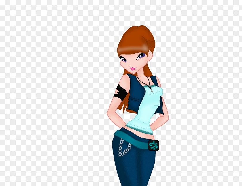 Girlz Figurine Turquoise Animated Cartoon PNG