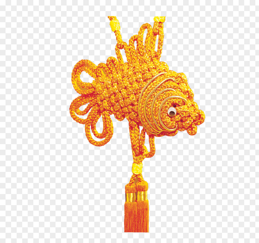 Goldfish Jewelry Gold Knot PNG