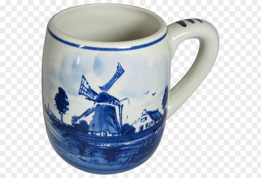 Mug Coffee Cup Ceramic Blue And White Pottery Jug PNG