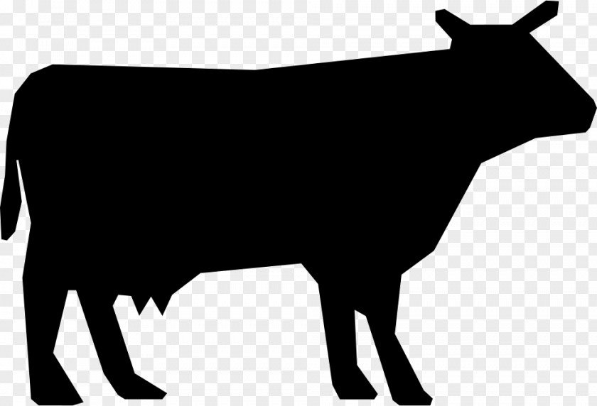 Silhouette Angus Cattle Holstein Friesian Brangus Taurine Clip Art PNG