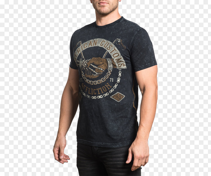 T-shirt Affliction Paris Clothing Sleeve PNG