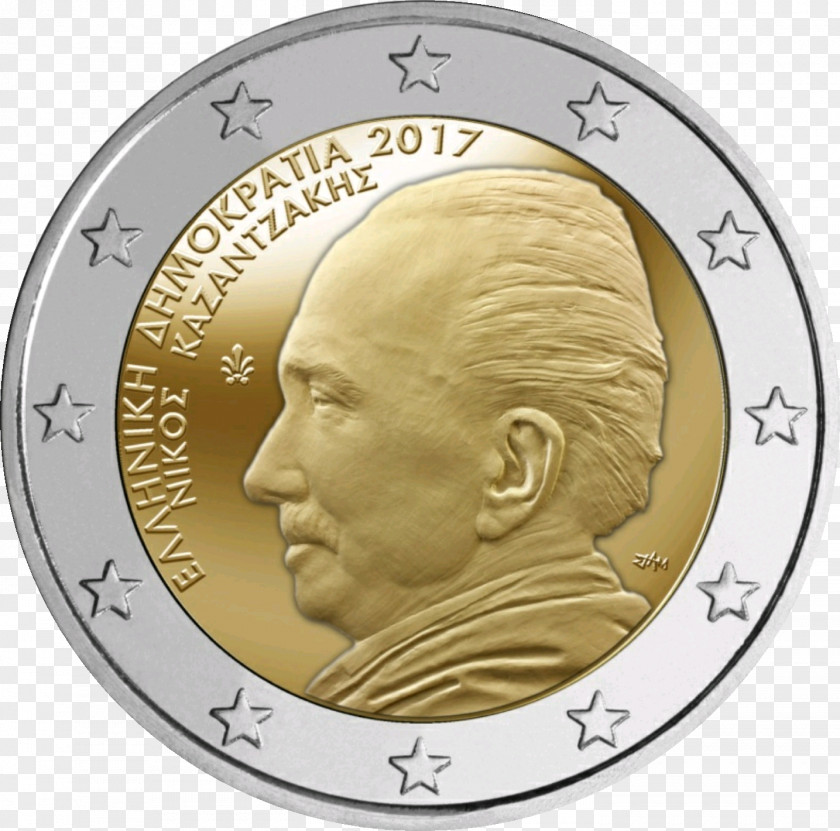 2 Euro Coin Greece Commemorative Coins PNG