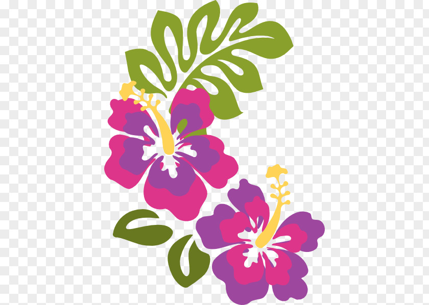 Beautician Cliparts Hawaiian Hibiscus Flower Purple Clip Art PNG