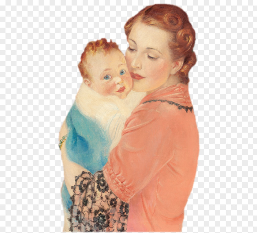 Classic Retro Painting Mother Painter Artist Child PNG