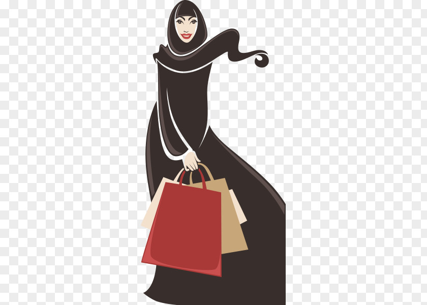 Şener Şen Shopping Woman Hijab PNG