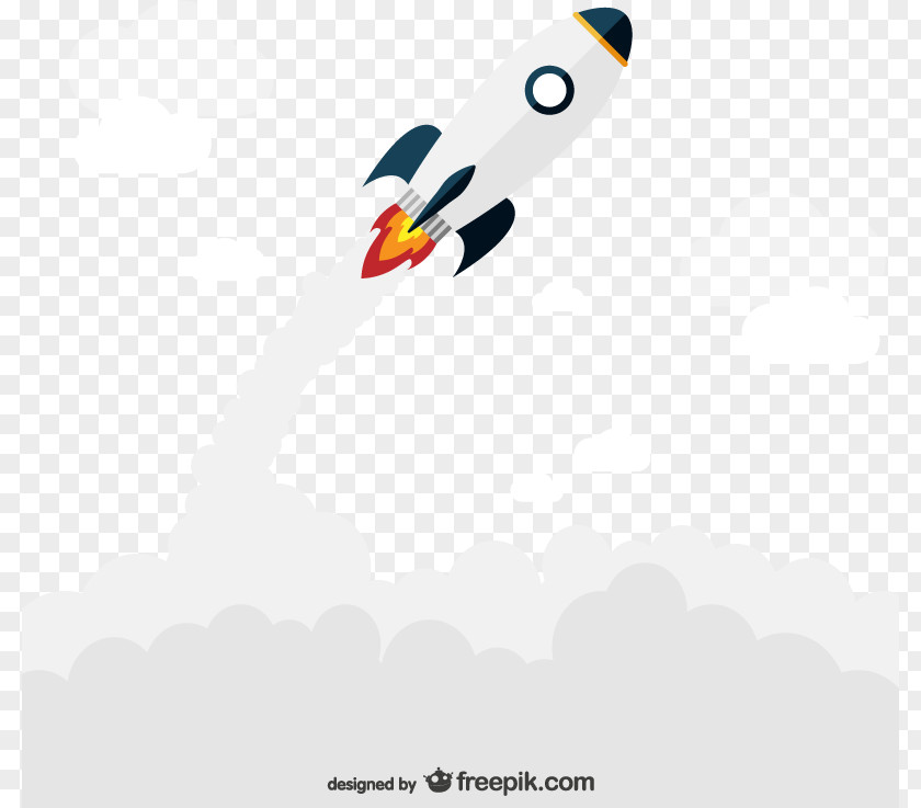 Cartoon Rocket Vector Launch Cloud PNG