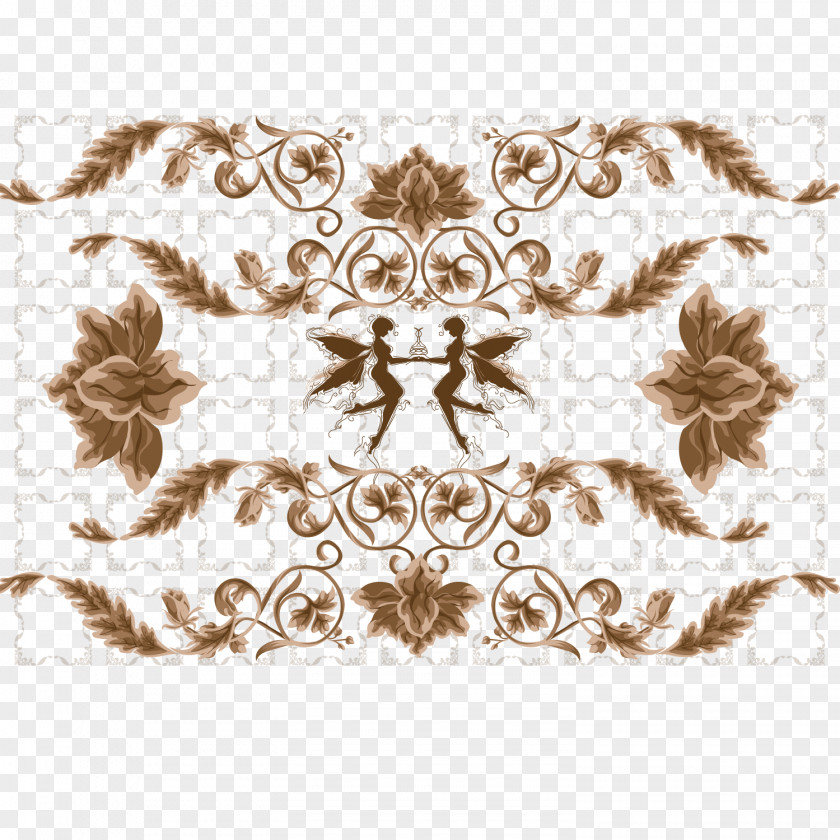 Brown Angel Pattern Visual Arts Motif Euclidean Vector PNG
