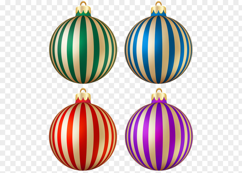 Gold Stripes Christmas Ornament Decoration Holiday PNG