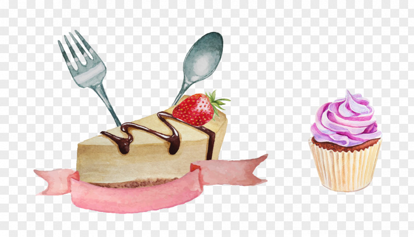 Vector Cake Knife And Fork Bakery Cupcake Cream Dessert PNG