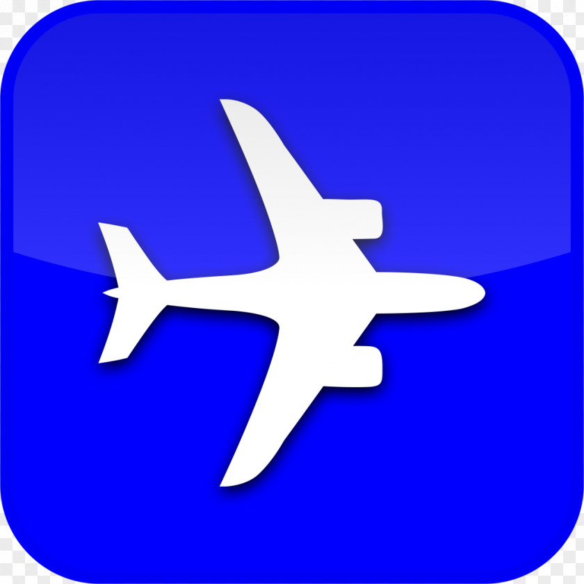 Azure Electric Blue Airplane Cartoon PNG
