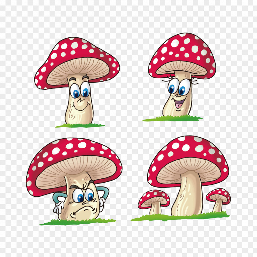 Cartoon Mushrooms Mushroom Drawing Fungus PNG