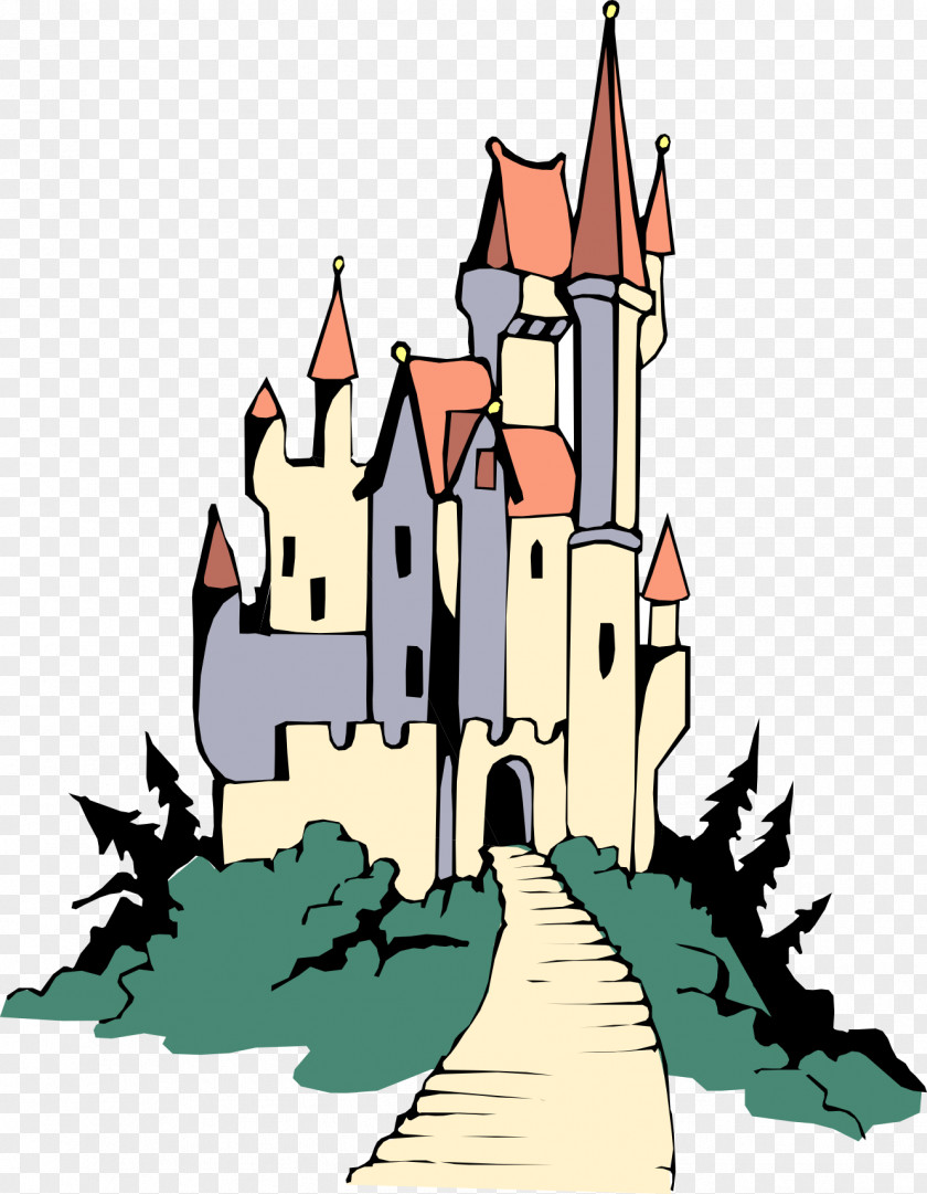 Castle Clip Art Image Cartoon Drawing Openclipart PNG
