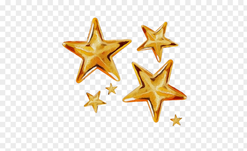 Gold Star Cartoon Red PNG