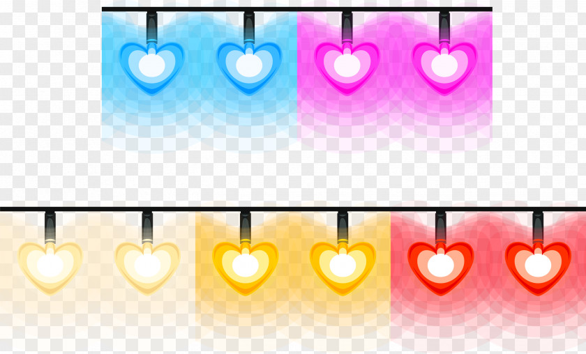 Hand Painted Colorful Love Candle Drawing PNG