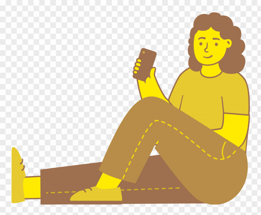 Sitting On Floor Sitting Woman PNG