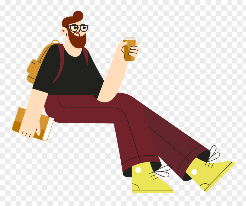 Man Sitting On Chair PNG